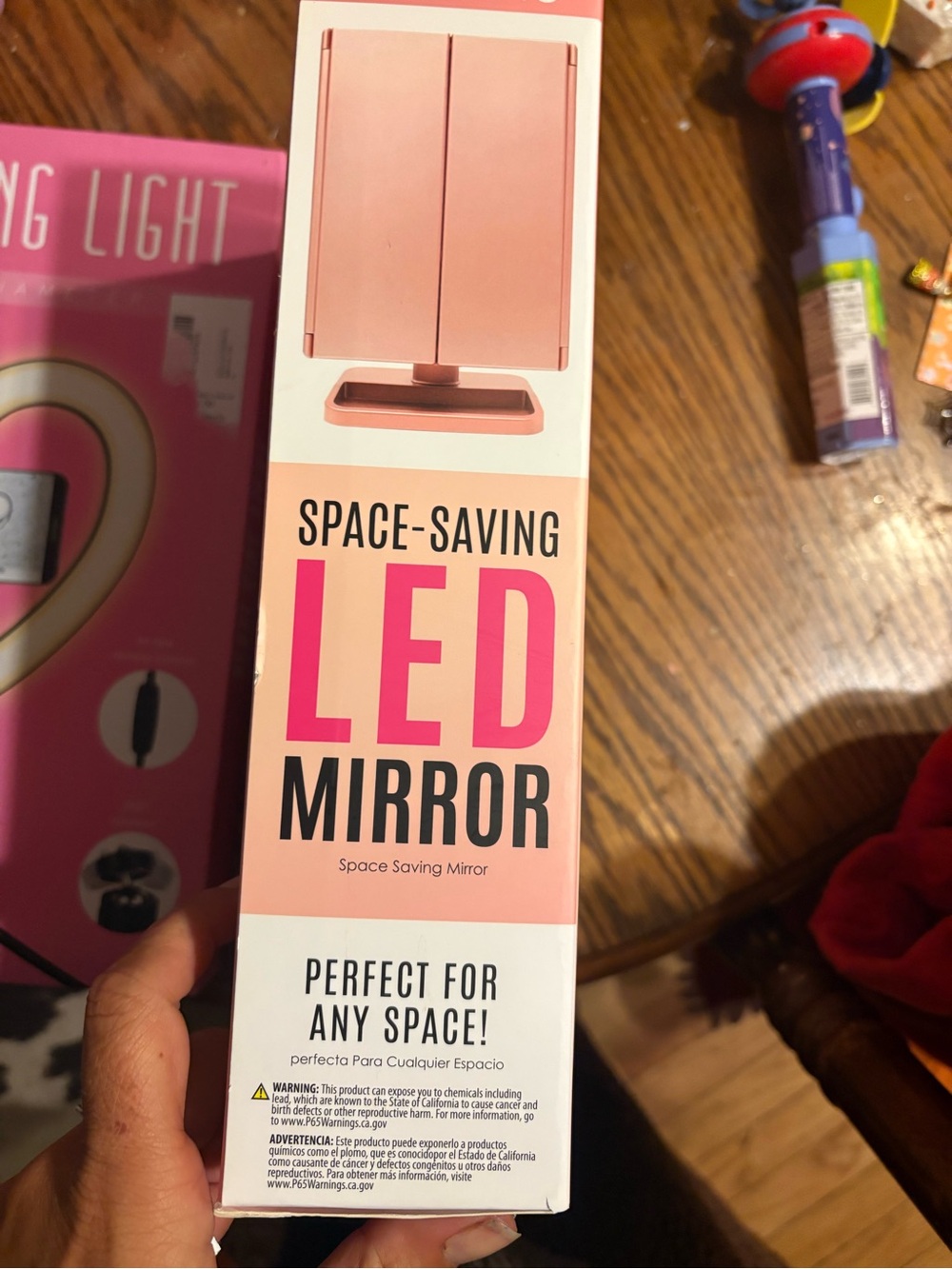 Elle LED Makeup Mirror - Pink - Picture 3 of 8